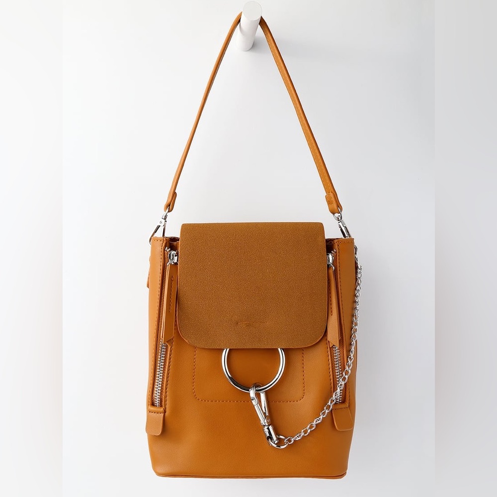 Sidewalk Stunner Brown Bag-Backpack Hybrid
